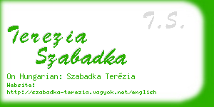 terezia szabadka business card