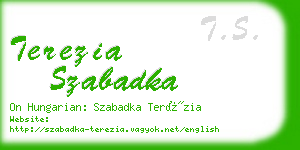 terezia szabadka business card